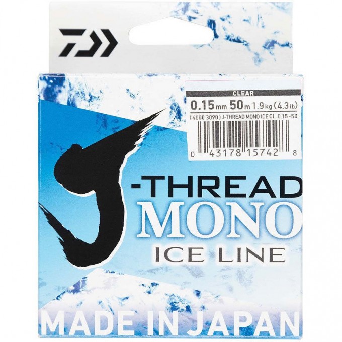 Леска DAIWA J-Thread Mono Ice Line 50м 0.09мм (прозрачная) 40003087 Леска DAIWA J-Thread Mono Ice Line 50м 0.09мм (прозрачная) 40003087