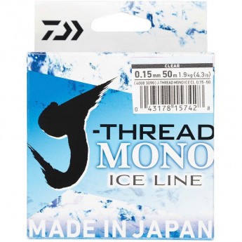 Леска DAIWA J-Thread Mono Ice Line 50м 0.17мм (прозрачная)